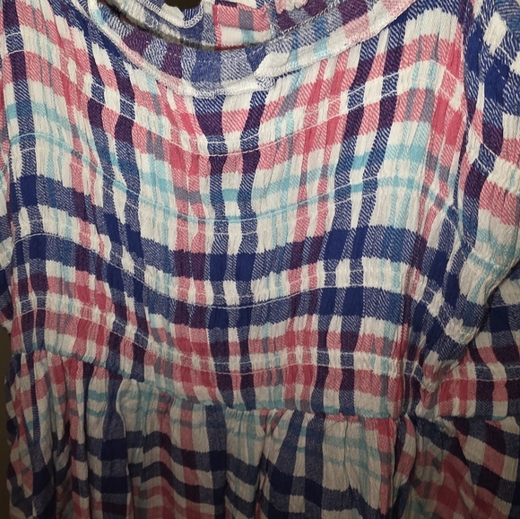 Torrid Multicolor Plaid Smocked  Gauze Camisole 2x Nwt - Picture 6 of 6